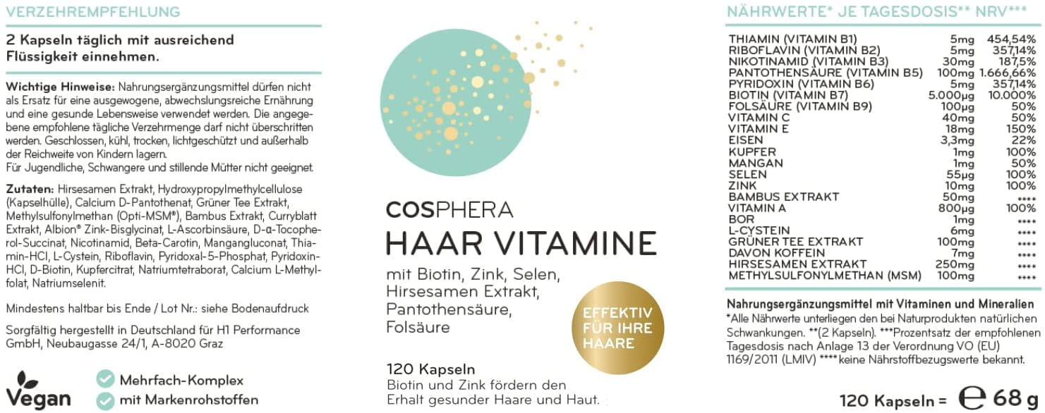 Haar Vitamine von Cosphera