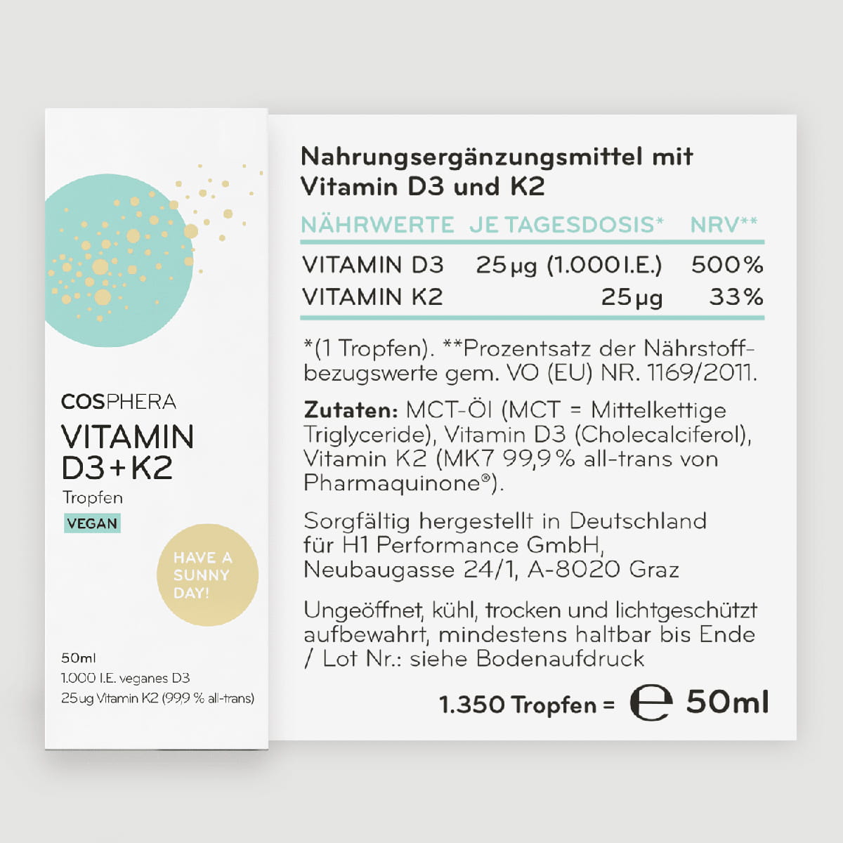 Vitamin D3 Tropfen von Cosphera