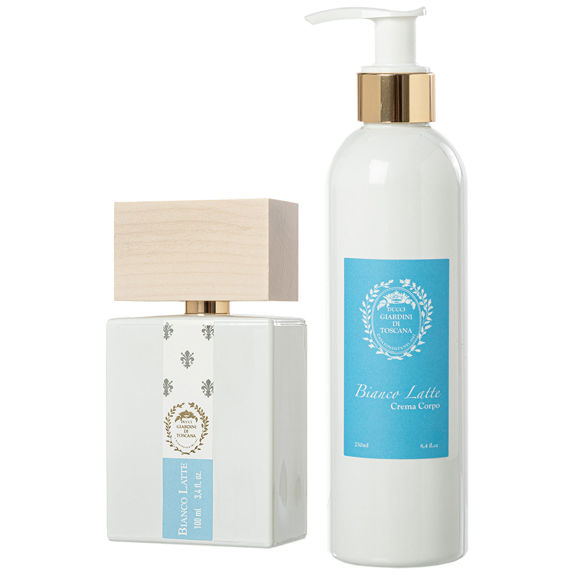 Bianco Latte Set: Eau De Parfum + Body Lotion von Giardini di Toscana