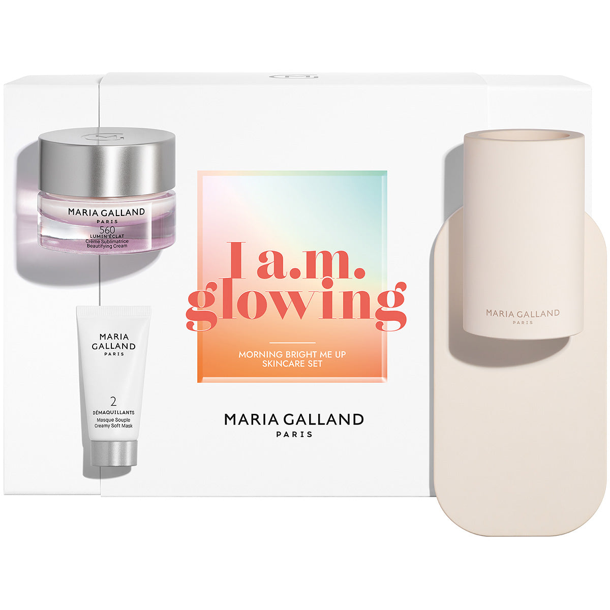 I a.m. Glowing Morning Skincare Set: 2 + 560 + stylisches Tablett & Becher